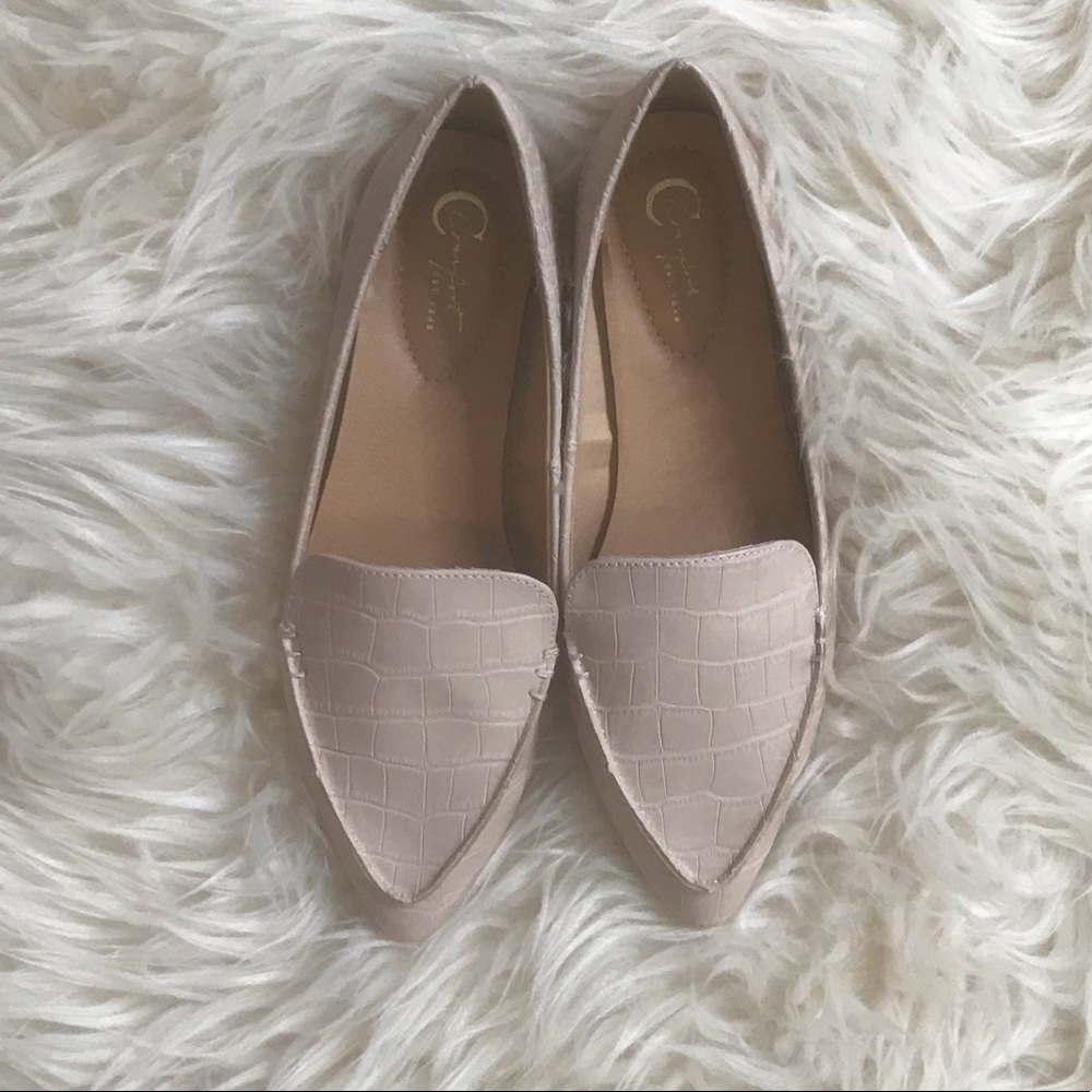 Faux croc flats 3/$20